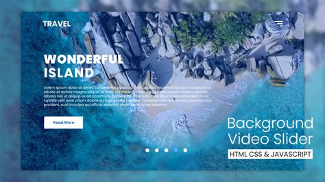 Responsive Website Design | With Background Video Slider - Travel Website - HTML CSS ...