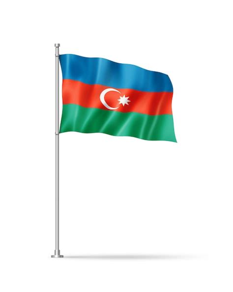 Premium Photo | Azerbaijani flag isolated on white