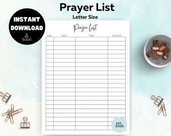 Prayer List | Etsy