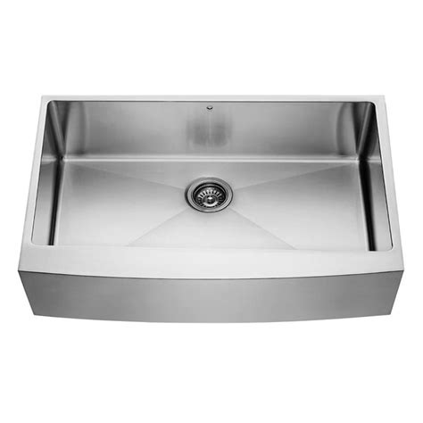 Vigo Stainless Steel Farmhouse Single Bowl Kitchen Sink 36 Inch 16 gauge | The Home Depot Canada