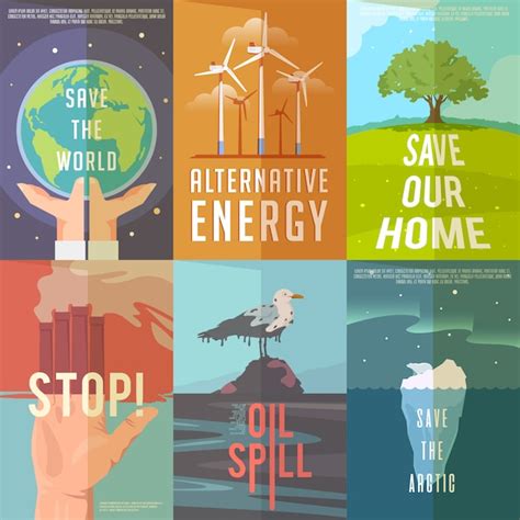 Premium Vector | Ecology posters