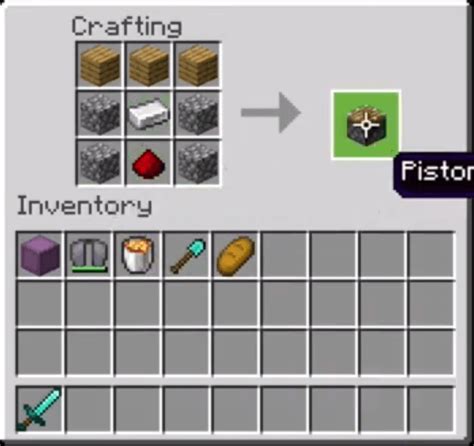 How To Make A Piston In Minecraft (Minecraft Piston Recipe)