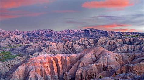 Download Sunset Badlands National Park USA Mountain Nature Canyon 4k Ultra HD Wallpaper