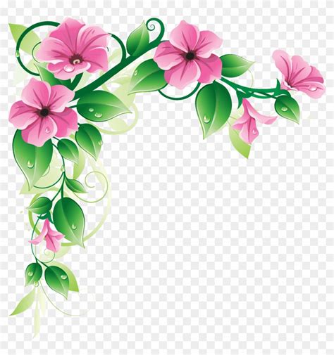 Corner Border Flower Border Flower Corner Clip Art Fr - vrogue.co