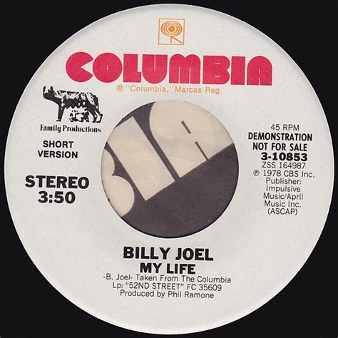 Billy Joel - My Life (1978, Vinyl) | Discogs