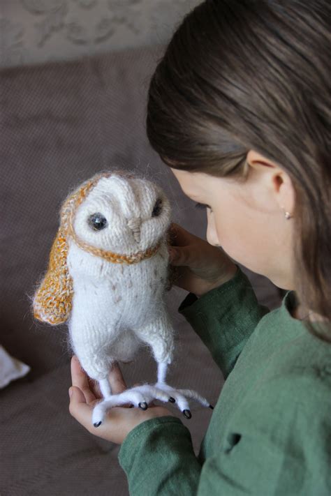 Barn Owl Plush Toy Owl Gift Figurine Owl Teacher Gift Owl - Etsy