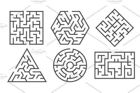 Custom-Designed Graphic Maze and Labyrinth Game