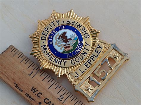 Deputy McHenry County Sheriff IL J.L. Eppley 157 Badge | Etsy