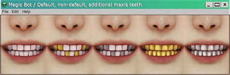 DEFAULT, NON-DEFAULT, ADDITIONAL MAXIS TEETH | Sims 4 teeth, Sims 4 cc ...