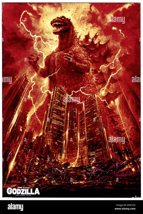 GODZILLA, Godzilla on Japanese poster art, 1984 Stock Photo - Alamy