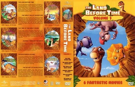 The Land Before Time - Volume 1 (6) dvd cover (1988-1998) R1 Custom