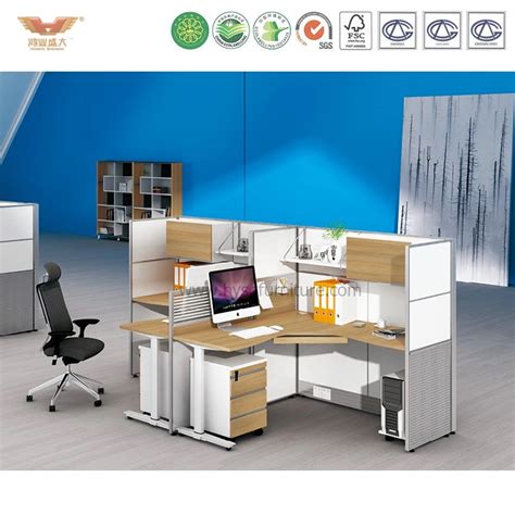 Modern Great Storage Wooden Worksation Office Cubicle for 2 Person ...