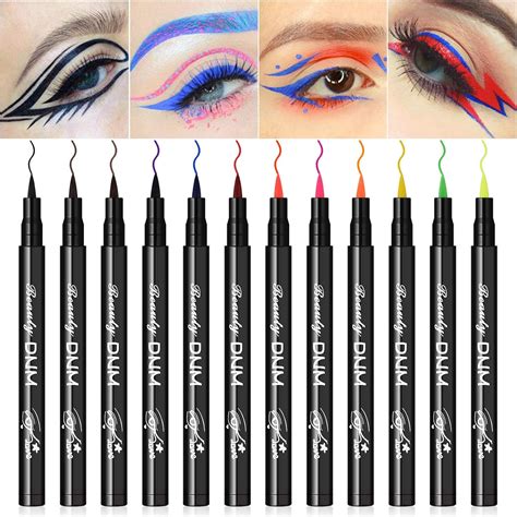 Ownest 12 Colors Liquid Eyeliner Set,Matte Liquid Eyeliner Colorful Eye ...