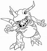 Greymon Coloring Pages sketch template
