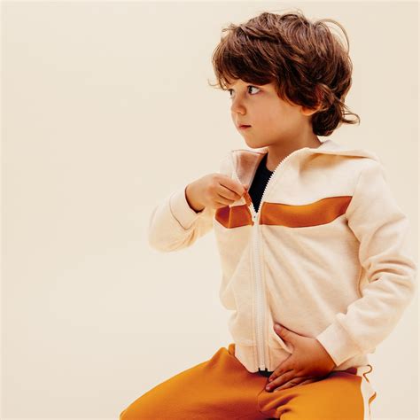 Baby's Zip-Up Sweatshirt - Plain Beige