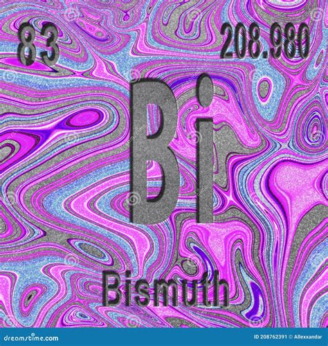 Bismuth Chemical Element Symbol On Green Background Stock Photo | CartoonDealer.com #276340218