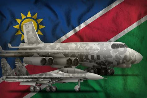 Namibia Air Forces Concept On The State Flag Background. 3d ...