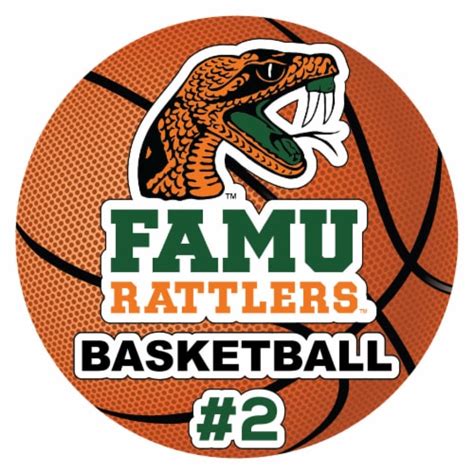 Florida A&M Rattlers 5-Inch Round Basketball Vinyl Magnet Basketball #2 ...