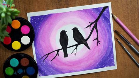 Love Birds Easy Beginner Bird Painting