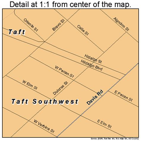 Taft Southwest Texas Street Map 4871696