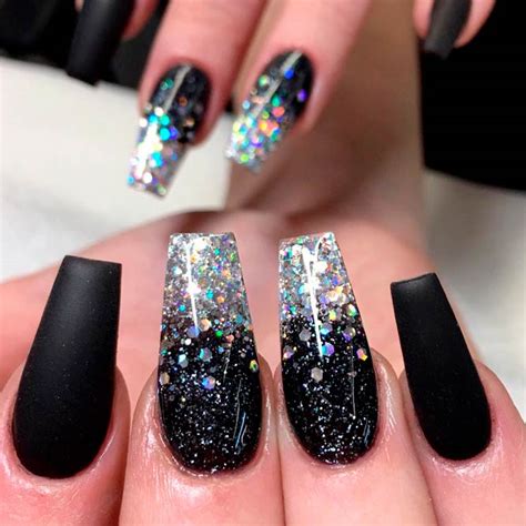 30 Creative Designs for Black Acrylic Nails That Will Catch Your Eye | Polish and Pearls