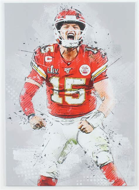 Patrick Mahomes Chiefs 12x17 Limited Edition Metal Art Print | Pristine ...