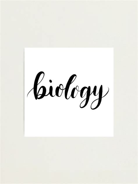 "Biology Calligraphy" Photographic Print for Sale by YitingZarts | Redbubble