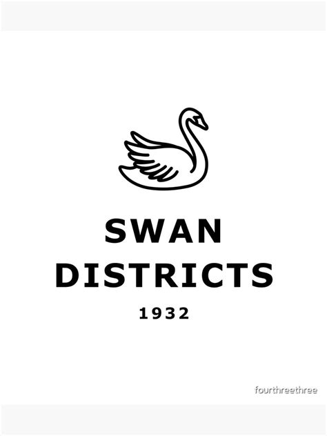 "Swan Districts Swans football club" Art Print for Sale by fourthreethree | Redbubble