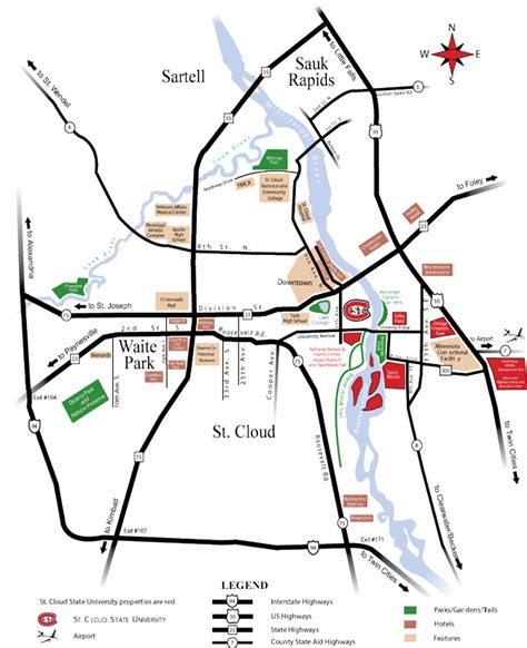 Campus Map - Driving Directions | St. Cloud State University