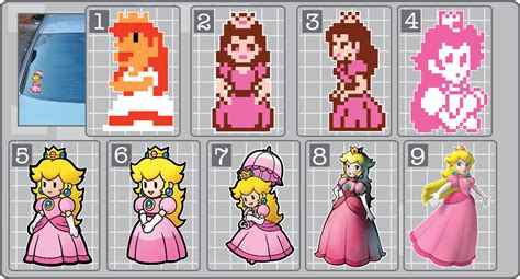 PRINCESS PEACH Vinyl Decal From Super Mario Bros. Choose a - Etsy