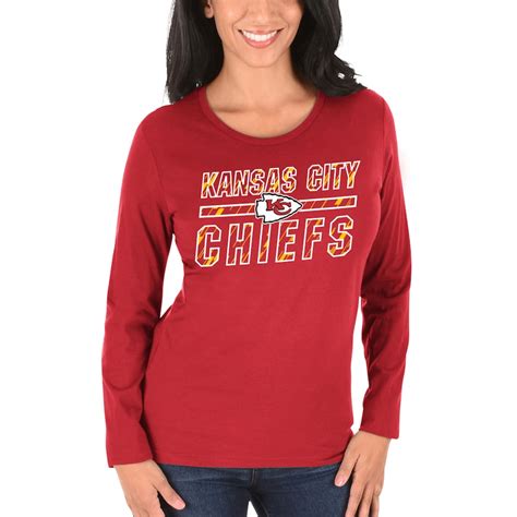 Kansas City Chiefs Majestic Women's Quick Out Long Sleeve T-Shirt - Red