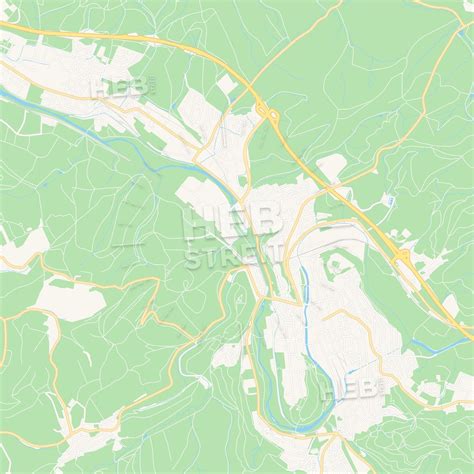 Arnsberg, Germany Vector Map - Classic Colors - HEBSTREITS Sketches ...