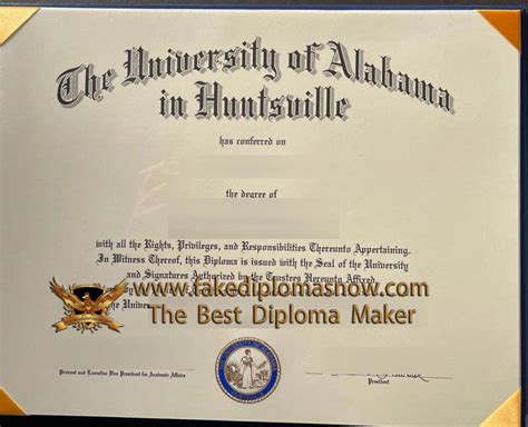 Who Sell the Fake University of Alabama in Huntsville Diploma Online?