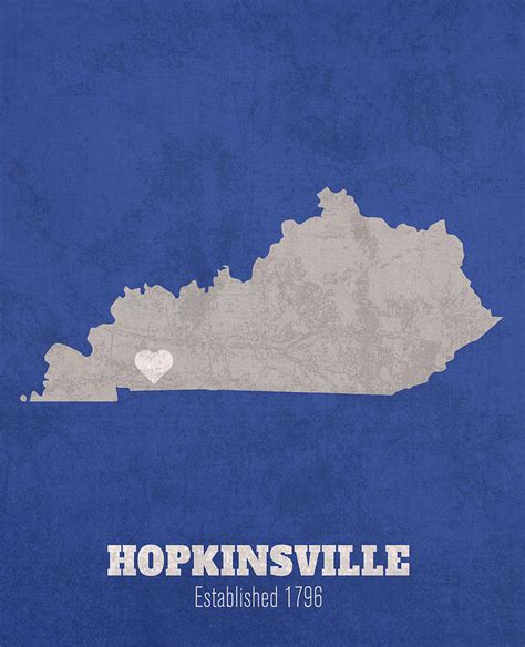 Hopkinsville Kentucky City Map Founded 1796 University of Kentucky ...