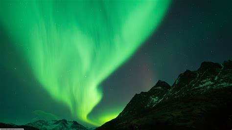 aurorae, Mountain, Nature, Landscape, Night, Stars, Sky, Green Wallpapers HD / Desktop and ...