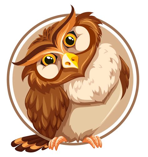 A owl sticker template 296849 Vector Art at Vecteezy