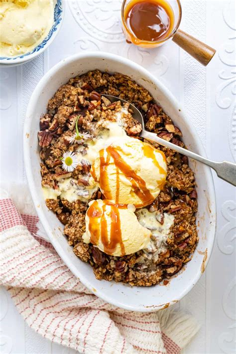 Apple Crumble with Oat Topping - Supergolden Bakes