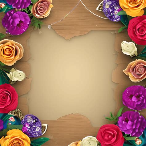 Large Roses on Light Wood Background · Creative Fabrica