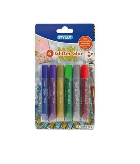 Glitter Glue 6pk Primary Colors