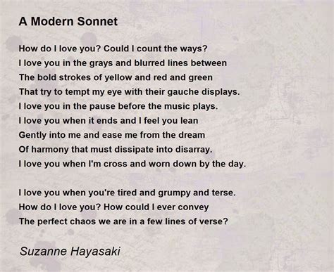 Modern Sonnet Examples