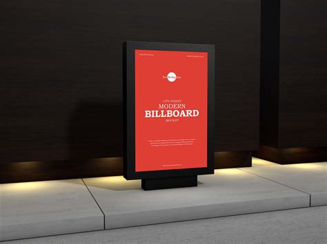 Free City Street Billboard Mockup (PSD)