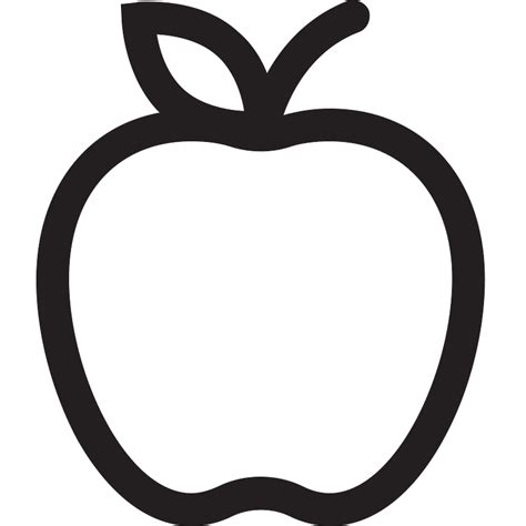 Apple-outline icon. Free download transparent .PNG | Creazilla