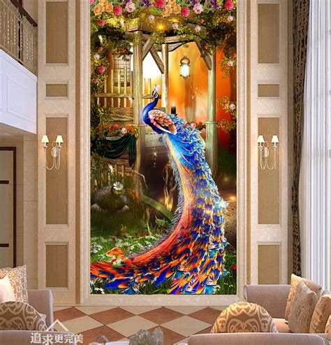 3D Peacock 56 Wall Murals | AJ Wallpaper