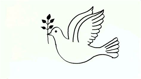 How To Draw A Peace Dove Peace Dove Dove Drawing Drawings | Images and ...