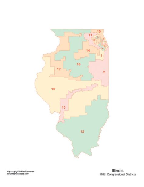 Illinois Map with 2022 Congressional Districts