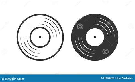 Vinyl Icon. Lp Logo Symbol. Sign Dj Vector Stock Vector - Illustration ...