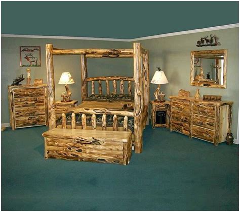 western bedroom sets | Rustic bedroom furniture, Log bedroom sets, Rustic log furniture