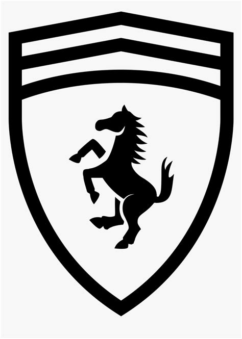 Ferrari Logo Black And White, HD Png Download , Transparent Png Image ...