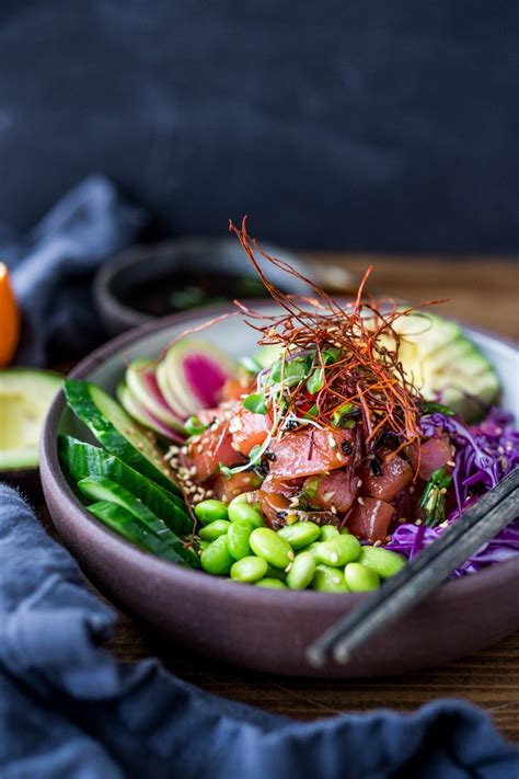 Ahi Poke Bowl (Vegan Adaptable!) | Feasting At Home