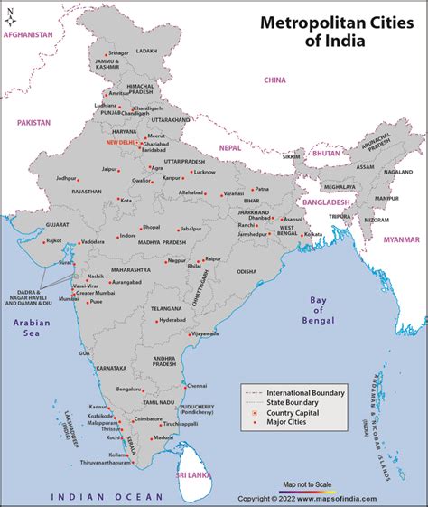 Metropolitan Cities in India, Major Cities of India